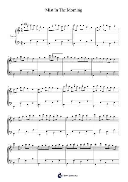 Mist In The Morning Sheet Music by Gwenleste Ocives-Arr.Marhum