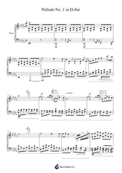 Prélude No. 1 in D-flat Sheet Music by Jordan Thukkaram-Arr.Bilmons Magmeg