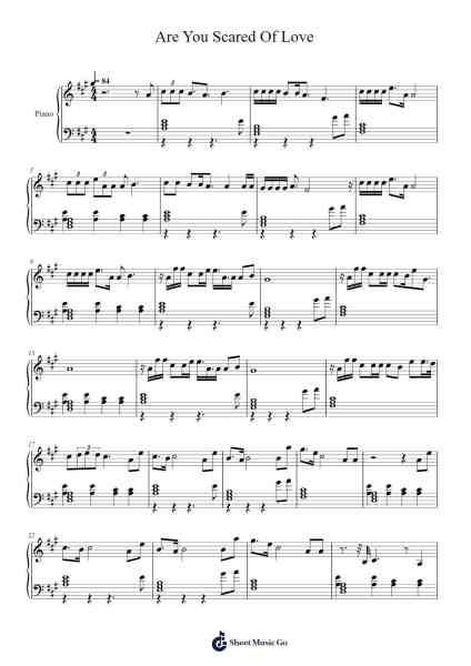 Are You Scared Of Love Sheet Music by Myya's Diary/Snowd4y-Arr.Haleale Quildy