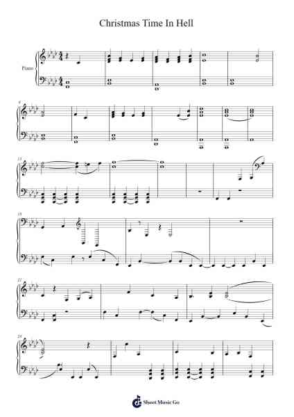 Christmas Time In Hell Sheet Music by -Arr.Daitrid Piersliam