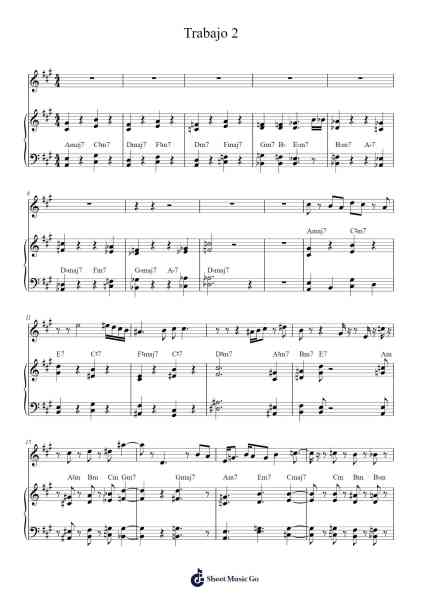 Trabajo 2 Sheet Music by Unknown author-Arr.Ivescan Nelral