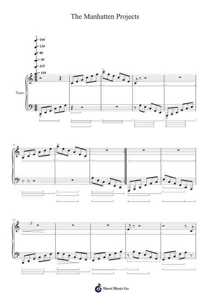 The Manhatten Projects Sheet Music by Keaton Watlington-Arr.Bingpiers Georlance