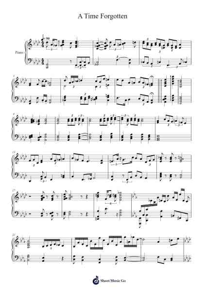 A Time Forgotten Sheet Music by Alex Mothe-Arr.Backpert Poexon