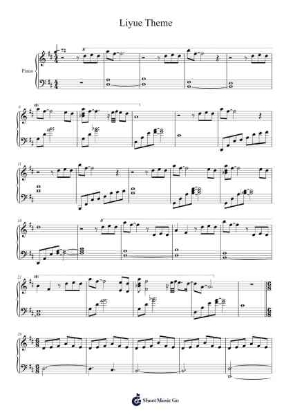 Liyue Theme Sheet Music by Haoyi Yue-Arr.Ferholt Vebthan