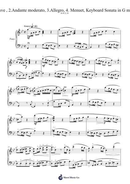 Keyboard Sonata in G Minor, K. 88, L. 36 Sheet Music by Domenico Scarlatti-Arr.Huxmons