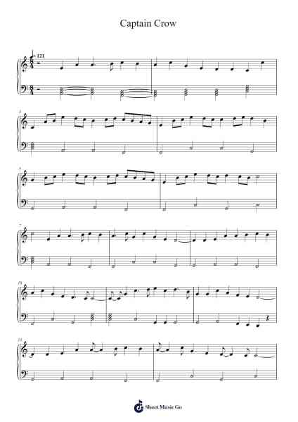 Captain Crow 乐谱由 Larry O'Keefe/Nell Benjamin - 编曲 Dwightbright