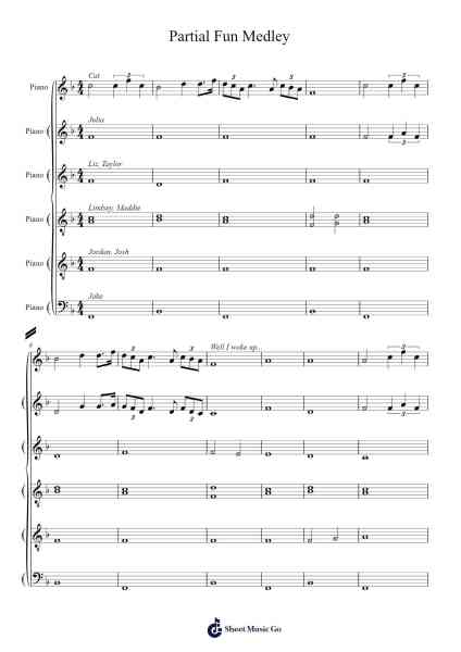 Partial Fun Medley Sheet Music by -Arr.Galchard