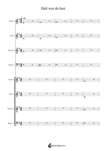 Halt was du hast Sheet Music by Georg Philipp Telemann-Arr.Mattvelt