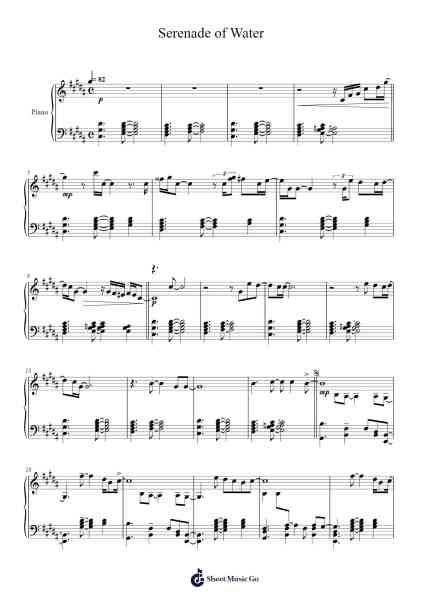 Serenade of Water Sheet Music by Men I Trust-Arr.Manlynch