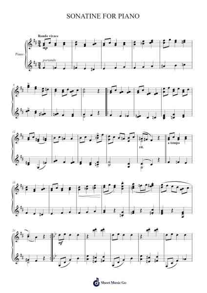SONATINE FOR PIANO Sheet Music by Vamer-Arr.Seac