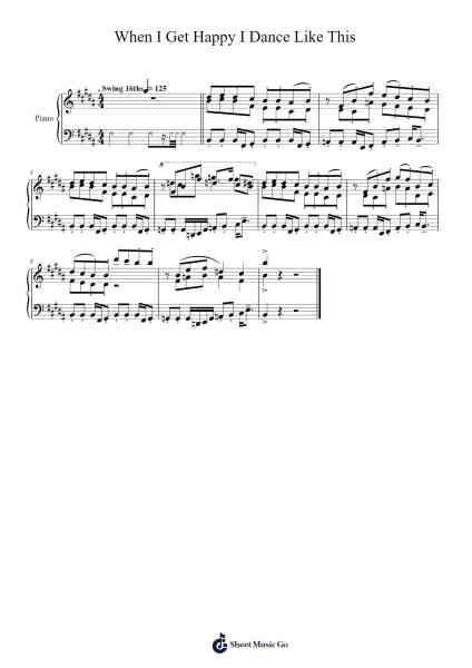When I Get Happy I Dance Like This Sheet Music by Toby Fox-Arr.Louiefie
