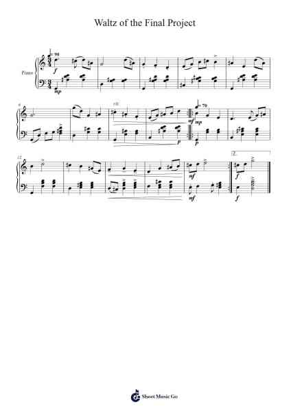 Waltz of the Final Project Sheet Music by Webscrane Latbitt-Arr.Famund Coothy