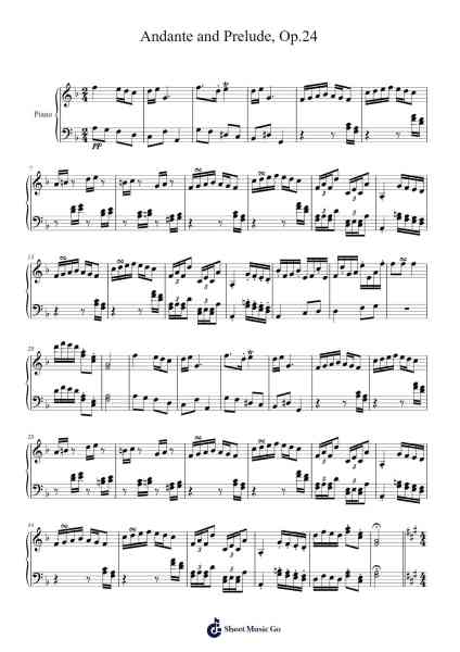 Andante and Prelude, Op. 24 Sheet Music by R. Haracı-Arr.Bairddict Sasback
