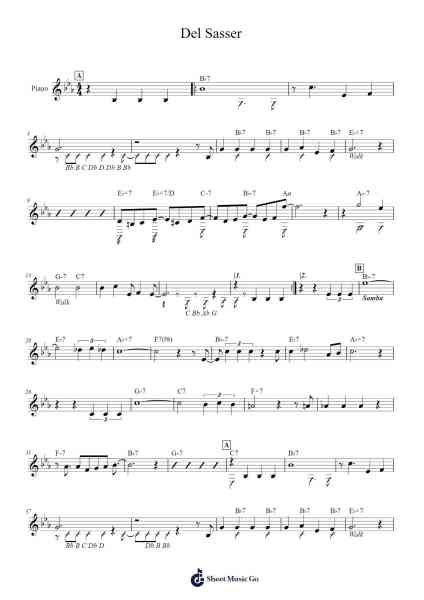 Del Sasser Sheet Music by sam jones-Arr.Selo Lysel