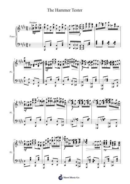 The Hammer Tester Sheet Music by Alessio Marchi Beldì-Arr.Cromflower Raeck