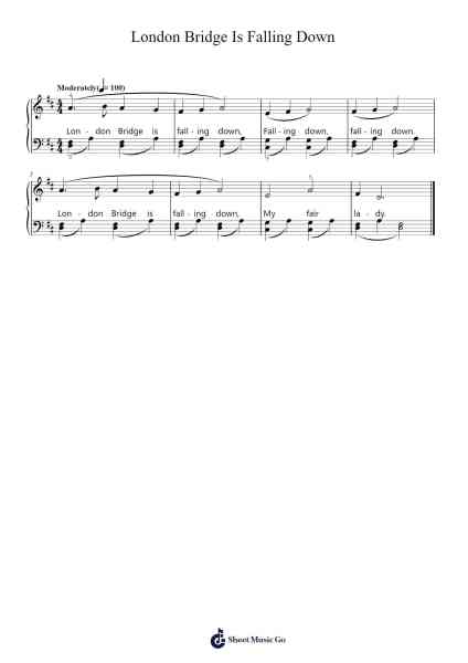 London Bridge Is Falling Down Sheet Music by Traditional-Arr.Yearod