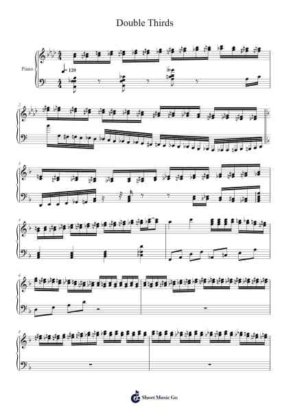 Double Thirds Sheet Music by andrewsouchie-Arr.Genus