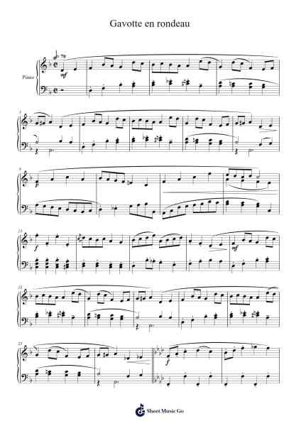 Gavotte en Rondeau Sheet Music by Kitche-Arr.Krisbe Chadky