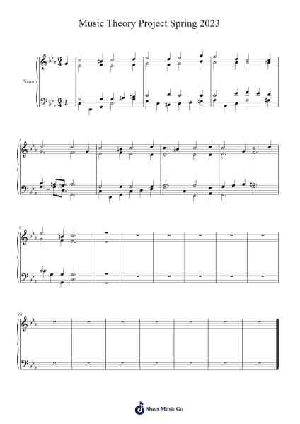 Music Theory Project Spring 2023 Sheet Music by Alek Dyer-Arr.Sigice