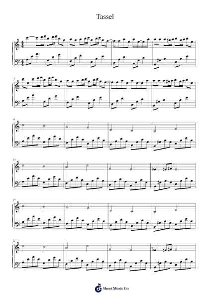Tassel Sheet Music by 注解;作者-Arr.Carlphrey