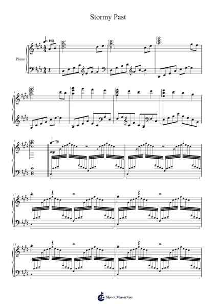 Stormy Past Sheet Music by Derek W. Zhang-Arr.Croftslon Maugnings