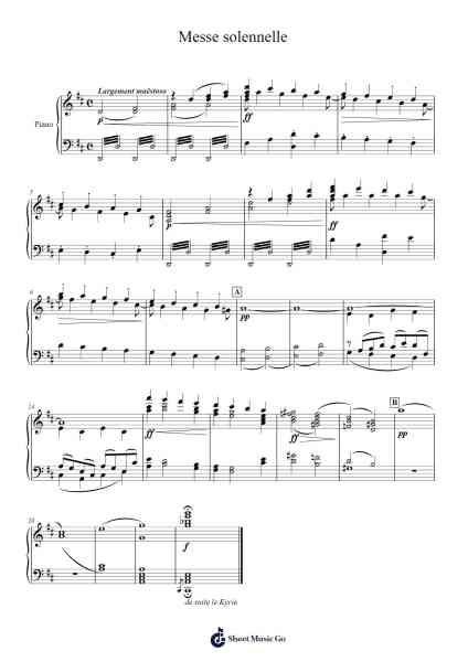 Messe solennelle, H 20 - Introduction Sheet Music by Hector Berlioz-Arr.Pistal
