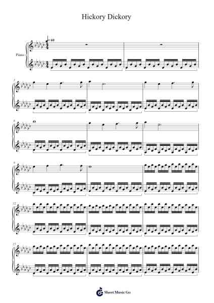 Hickory Dickory Sheet Music by Velvet Music-Arr.Clifffitch