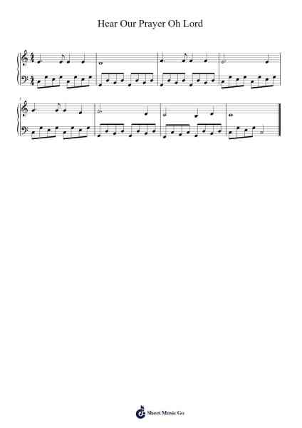 Hear Our Prayer Oh Lord Sheet Music by Vryann James Sison-Arr.Fastsmith Sainsrel