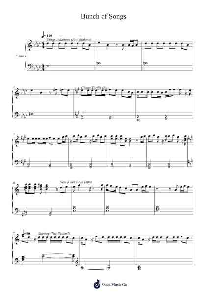 Bunch of Songs Sheet Music by Unknown author-Arr.Marjill