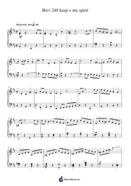 BWV 248 "Keep, O My Spirit" 樂譜由 Johann Sebastian Bach - 編曲 Clairenor Jouvic