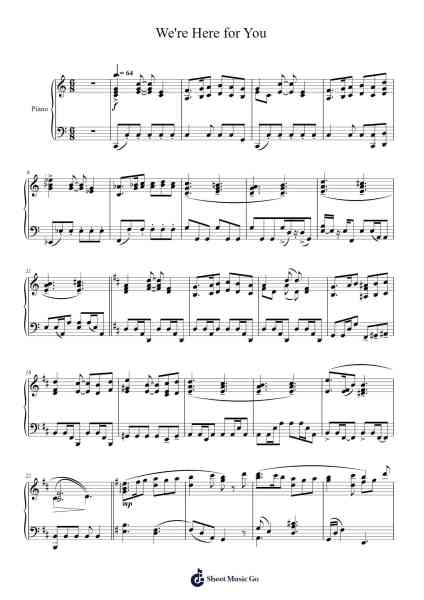 We're Here for You Sheet Music by kazuki_dozono-Arr.Raemen