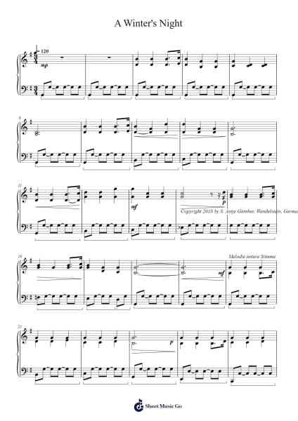 A Winter's Night Sheet Music by -Arr.Lauven Joyceleif