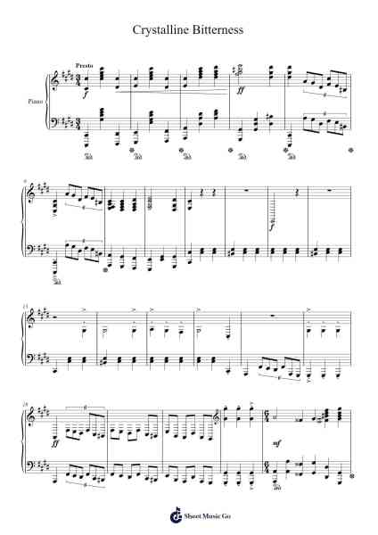 Crystalline Bitterness Sheet Music by Brock Savignac-Arr.Manpiers