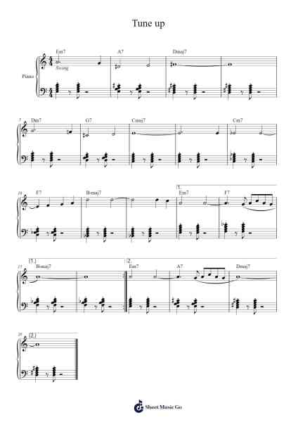 Tune up Sheet Music by Miles Davis-Arr.Lowell