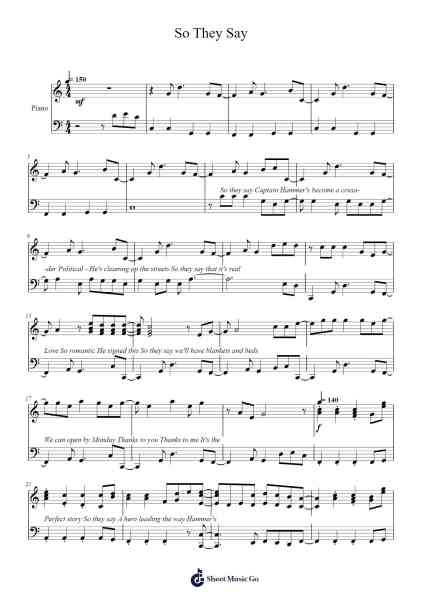So They Say Sheet Music by Joss Whedon/Jed Whedon-Arr.Uppold Bruckey