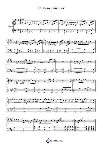 Un beso y una flor Sheet Music by Nino Bravo-Arr.Danchi