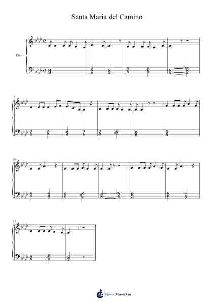 Santa Maria del Camino Sheet Music by Misc Praise Songs-Arr.Whitether