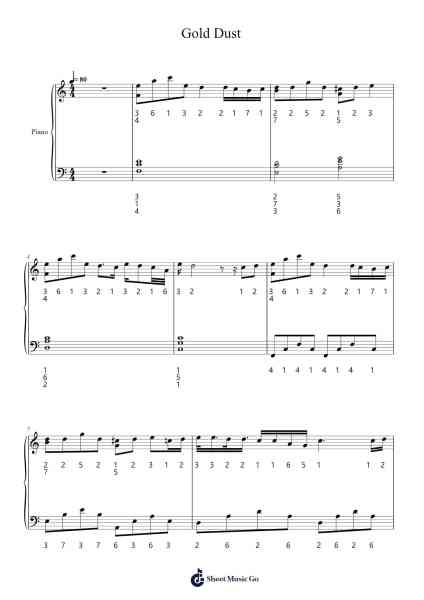 Gold Dust Sheet Music by Digai-Arr.Hodhill
