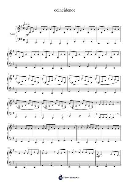 coincidence Sheet Music by 조영민-Arr.Priestvy