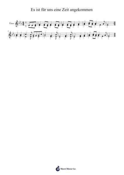 Es ist für uns eine Zeit angekommen Sheet Music by undefined-Arr.Bivien