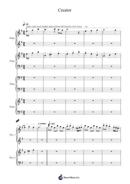 Creator Sheet Music by Lena Raine-Arr.Carlchols