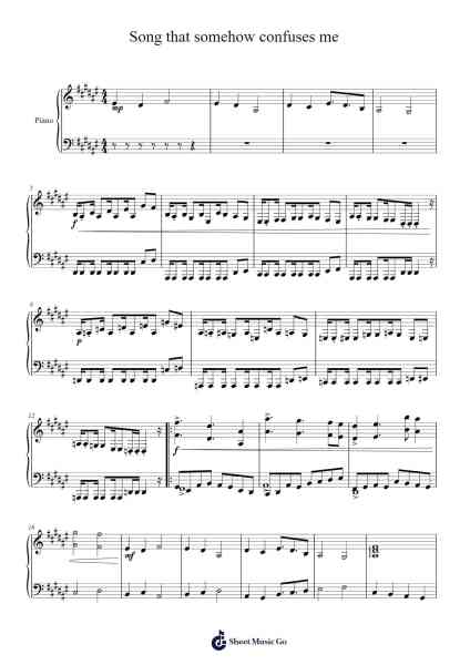 Song that somehow confuses me Sheet Music by Isaac Dinges-Arr.Brandwight Gillget