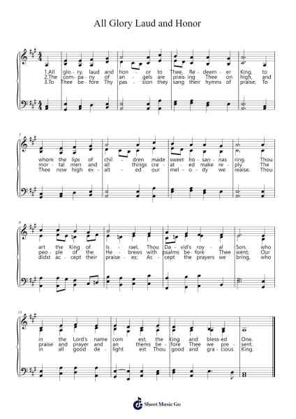 All Glory Laud and Honor Sheet Music by undefined-Arr.Lespenn