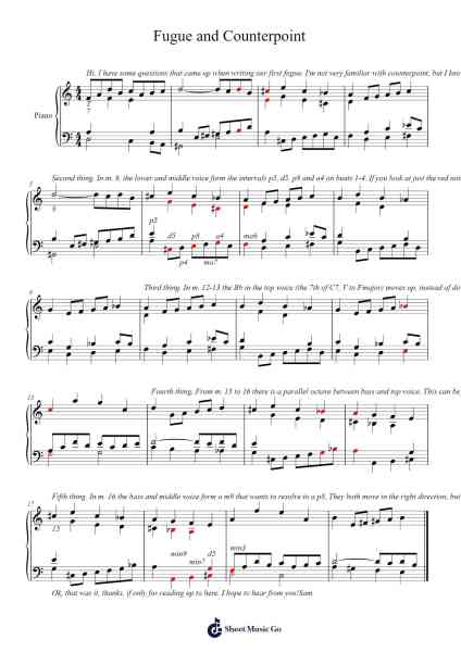 Fugue and Counterpoint Sheet Music by Sam Halbertsma-Arr.Egbeau