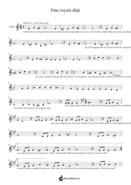 J'me voyais déjà Sheet Music by Aznavour-Arr.Egger Daveky