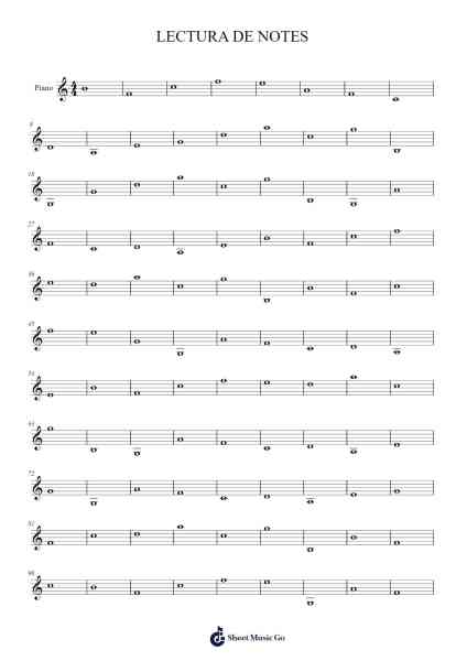 LECTURA DE NOTES Sheet Music by ieselcabanyalmusica-Arr.Davehan