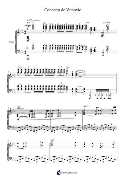 Warsaw Concerto Sheet Music by Richard Addinsell-Arr.Waymuel Katlus
