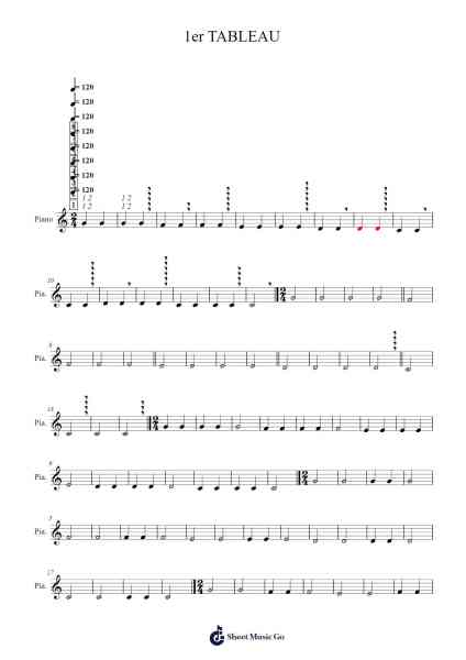 1er TABLEAU Sheet Music by Ernest Van De Velde-Arr.Molden