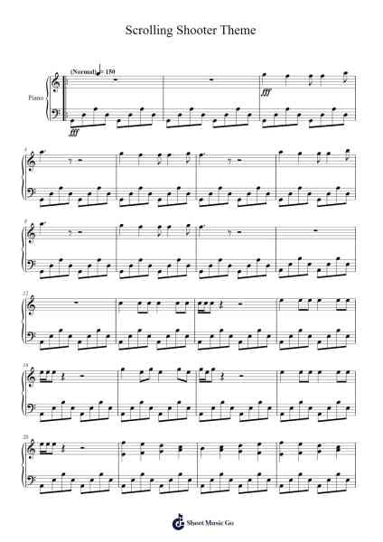 Scrolling Shooter Theme Sheet Music by Harold Arlen-Arr.Grifgins