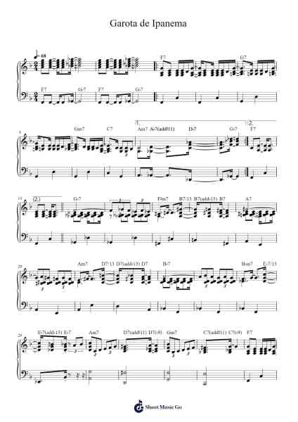 Garota de Ipanema Sheet Music by Antônio Carlos Jobim/Vinícius de Moraes-Arr.Pearroe